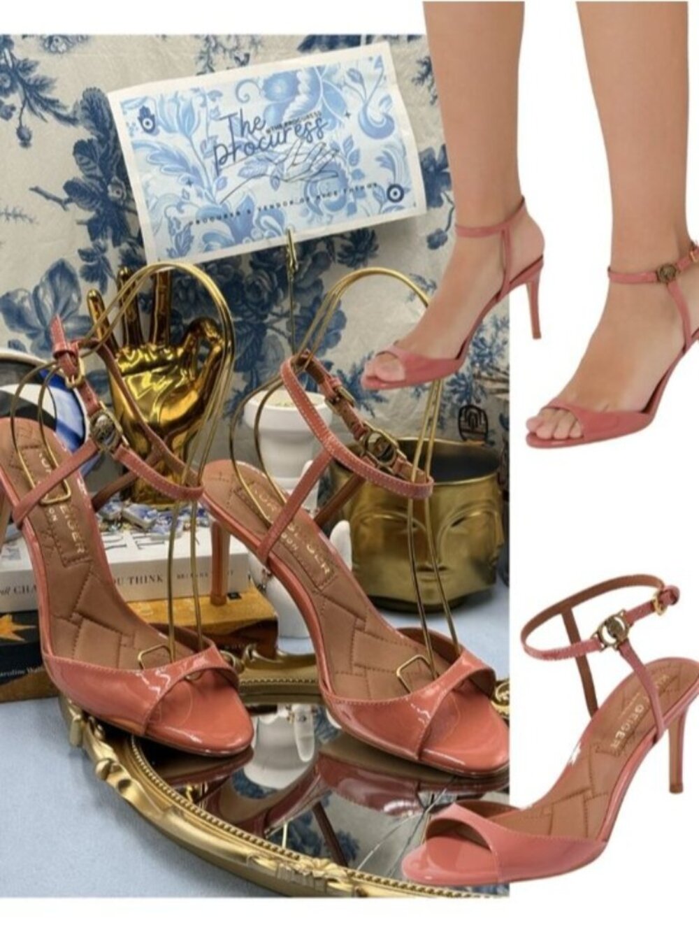 🆕 KURT GEIGER LONDON 🧿 NWOB Chelsea Cross Strap Sandals, Pink - Sz EU 37 US 7